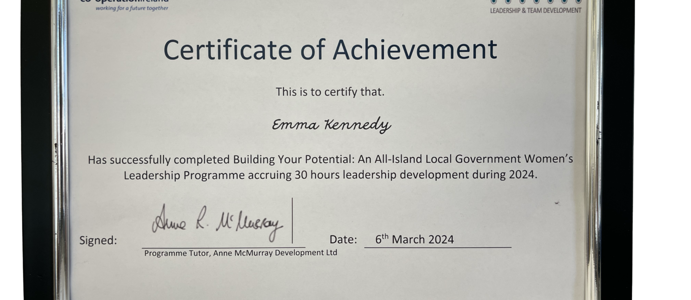 Co-operation Ireland #45in45 – Women’s Leadership Programme Certificate